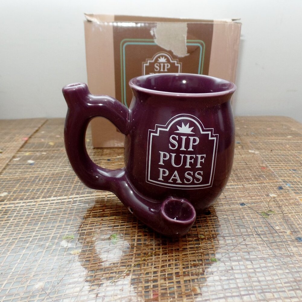 Purple Sip Puff Pass Mug - wake and bake